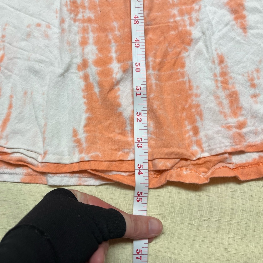 Gypsy 05 S pink coral orange tie dye cotton maxi dress - Picture 5 of 15